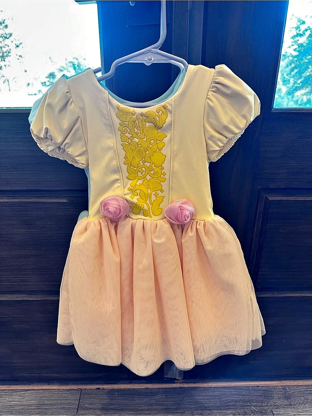 Belle Costume Dress Girls' Floral Dress in Pink & Yellow